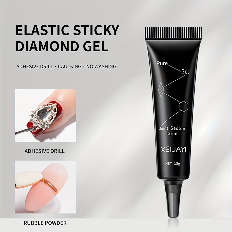 Pegamento de sellado arte de uñas sin lavado pegajoso pegamento de diamante no fluido fototerapia sin lavado fuerte pegajoso pegamento de diamante especial Super firme desgaste de uñas