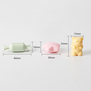 Creative Colorful Elephant Keychain Pendant Decorative Small Lip Brush Portable Star Bear Silicone Lip Brush Concealer