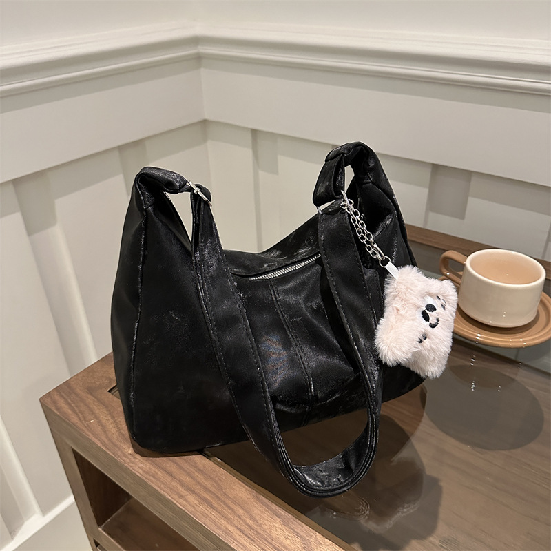 Bolso retro de gran capacidad Mori para axilas bolso de mujer 2024 nuevo bolso bandolera ligero de moda de color sólido de primavera