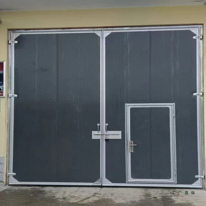 工业推拉门复合大型保温夹芯板保温大门车间重型夹芯板门彩钢大门