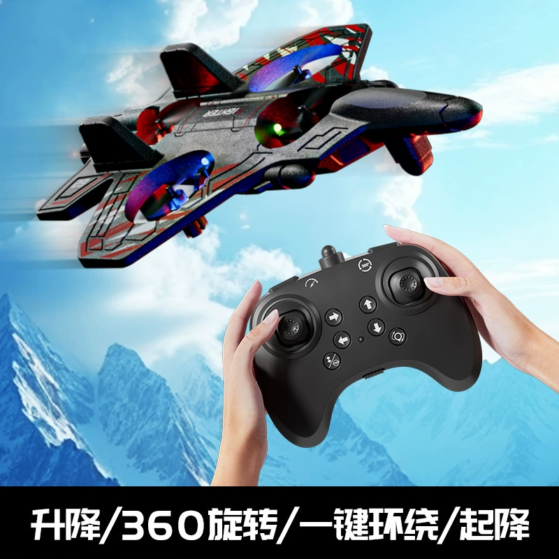 2025 New Kidsren's Remote Control Aircraft Fighter Foam Fall-Resistant Quadcopter Primary School Student Small Drone
