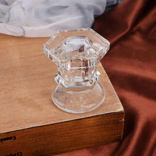 Transparent glass candle holder aromatherapy candle tray candle tray tea candle holder rod wax wax Holder