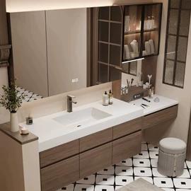 浴室柜;面盆龙头;洗衣机组合柜