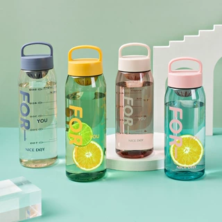 泡茶塑料水杯花茶杯700ml漏水水瓶便携茶隔字母杯 印刷logo