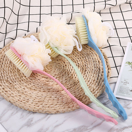 Bath Scrub Brush Long Handle Soft Bristle Shower Scrub Brush Back Scrubber Gadget Shower Brush