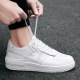 2024 New Summer Trendy Little White Shoes Men's Shoes Trendy Shoes Breathable and Versatile White Sports Thick Sole Casual Board Shoes