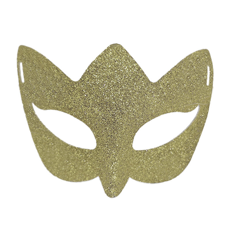 Carnaval máscara de alto valor veneciano máscara de baile polvo brillante esmaltado retrógrado máscara de mitad de cara King Eye Mask