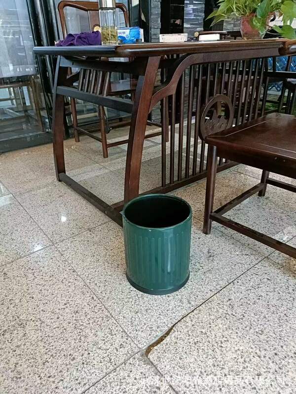 包邮高档双层条纹轻奢风垃圾桶酒店客房物业客厅厨房家居用垃圾桶|undefined