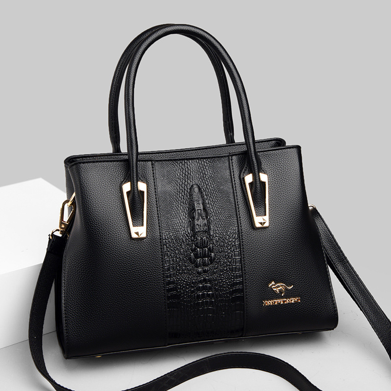 2022 New Women's Handbag Large Capacity Crocodile Pattern Fashionable All-match Middle-aged and Elderly Mother's Shoulder Crossbody Bag Trendy 2022 New Women's Handbag Large Capacity Crocodile Pattern Fashionable All-match Middle-aged and Elderly Mother's Shoulder Crossbody Bag Trendy