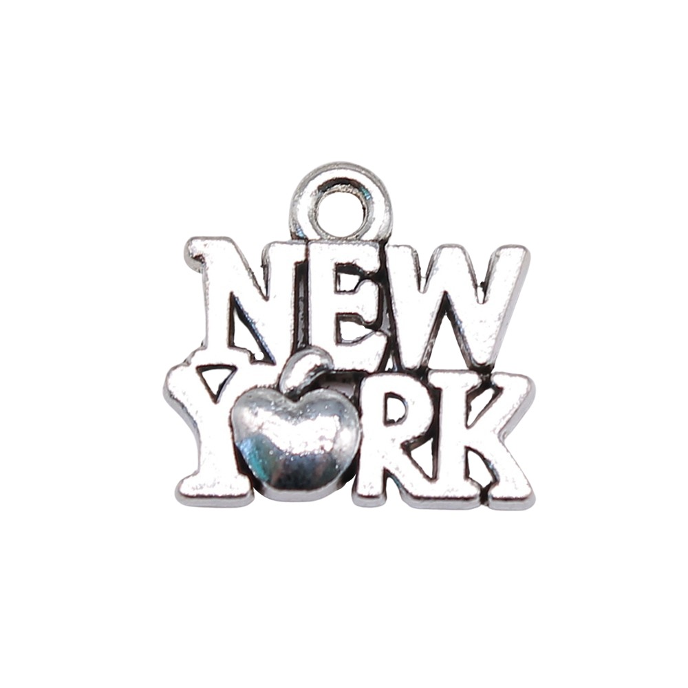 1 Piece Alloy Letter Apple Pendant display picture 3