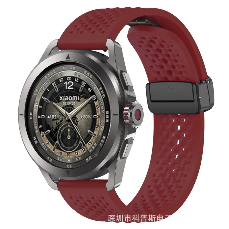 小米Watch s 4 Sport公式同タイプの通気性バンドxiaomマグネット折り畳みiシリコンバンドを適用します。|undefined