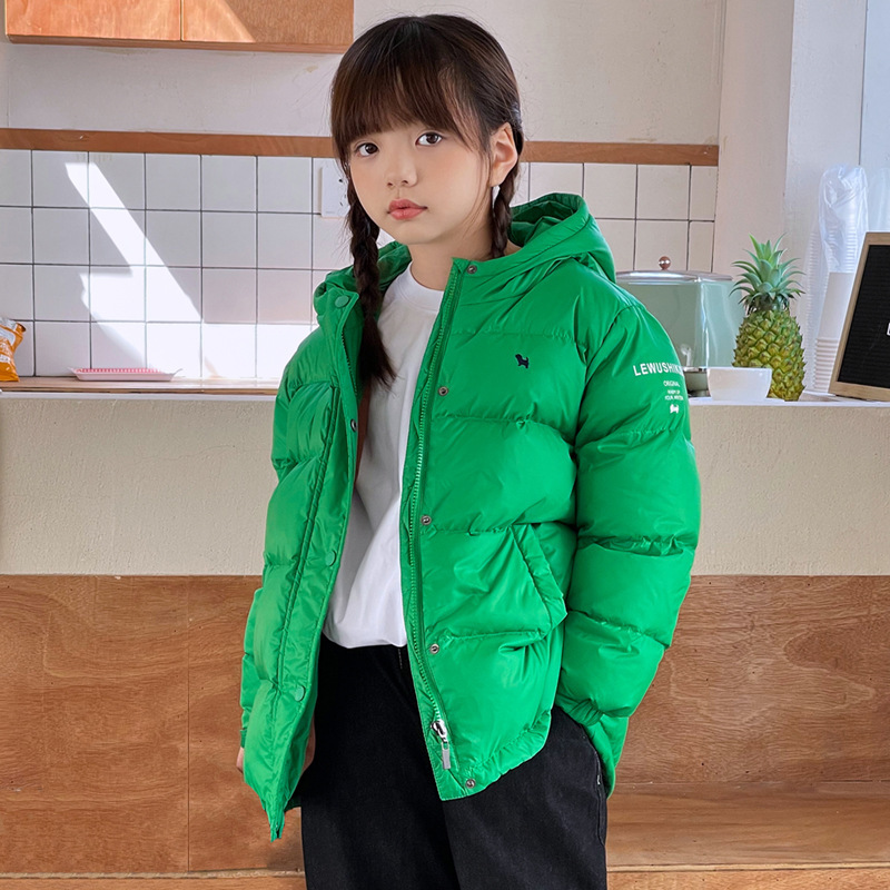 Children's Down Jacket 2023 Autumn/Winter New Style Hooded Boys and Girls Children's Small and Medium Baby White Duck Down Thick Children's Clothing