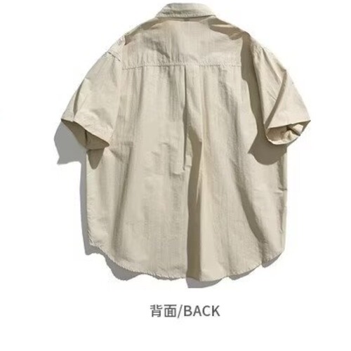 Cross-border Japanese retro tooling short-sleeved shirt men's 2026 summer fashion brand outdoor casual all-matching teen shirt