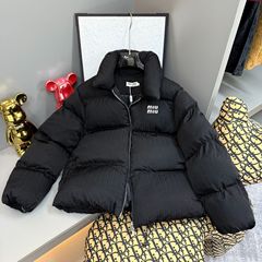 mm家25ss秋冬新款字母提花面包服时尚百搭黑色洋气时髦外套棉服