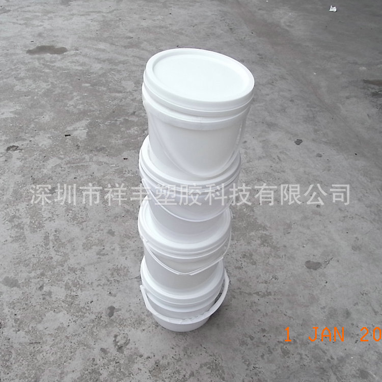 工厂批发食品级 全新料5升广口塑料桶 美式压盖密封塑料桶