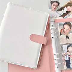 Korean PU card album color matching A5 high-value diy small card girl's heart chasing polaroid ins storage magnetic buckle photo album
