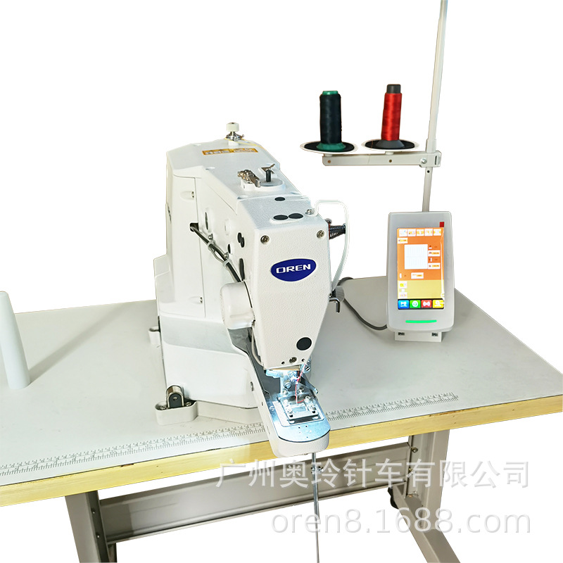 电脑打枣车操作视频 奥玲RN-430DX小型花样机 全自动触摸屏