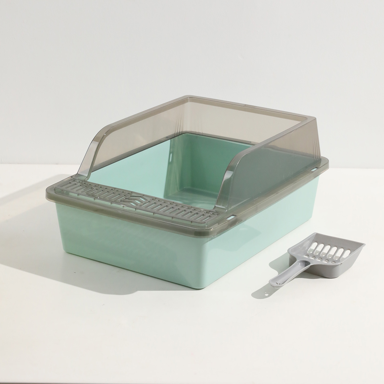 Gatos jóvenes y gatitos caja de arena para gatos semicerrada inodoro para gatos semicerrado cuadrado arena para gatos cuenco de heces para gatos suministros para gatos