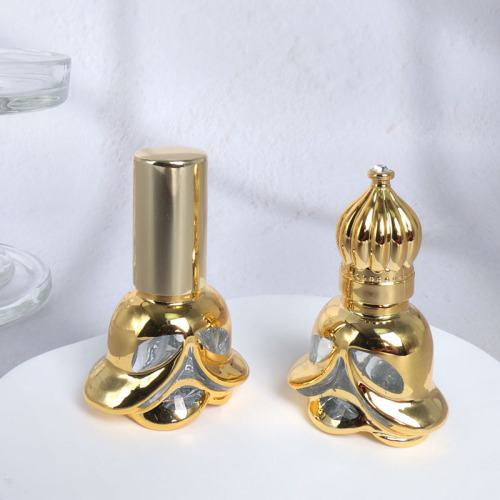 Rose perfume refill bottle glass 10ml sample spray bottle portable essential oil rolling ball empty bottle massage roller ball bottle