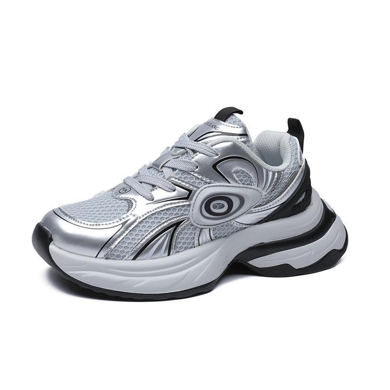 许玲现货银色涡轮跑鞋复古千禧风国潮牌老爹鞋情侣厚底休闲老爹鞋