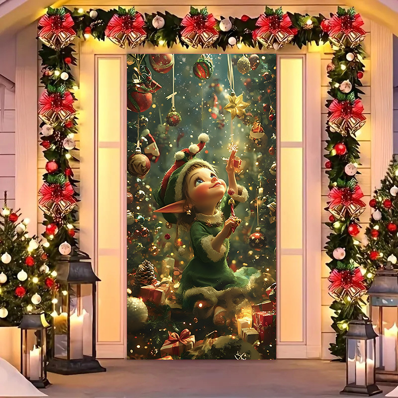 Transfronterizos JIT Navidad decoración colgante festivales atmósfera etiqueta de puerta fiesta atmósfera de fondo decoración cubierta de puerta