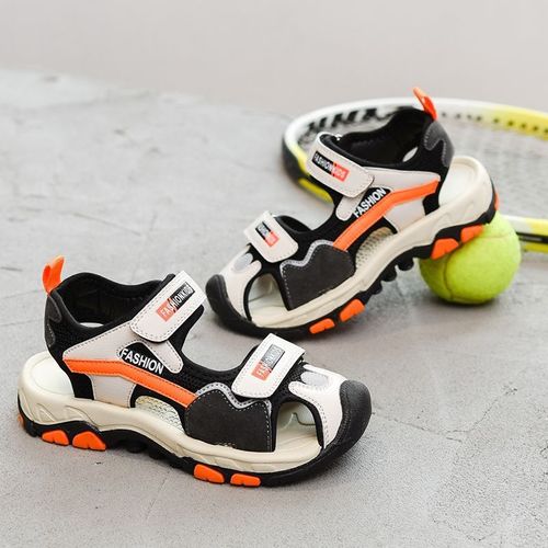 Boys' Sporty Summer Sandals for Children, Soft Sole, Magic Tape Adhesive, Cute Baby Shoes