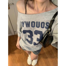 K 27800 Oblique Shoulder T-shirt б��¶�� T ���羳����ͨ