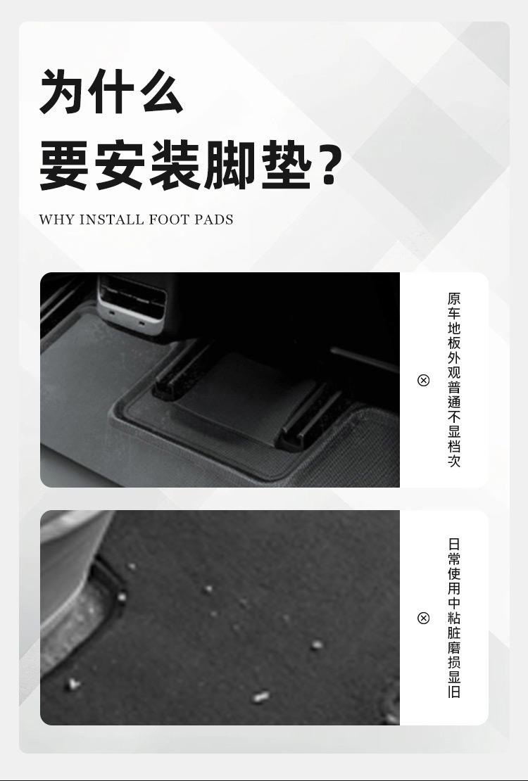 25 New Zeekr 009 Floor Mats Modified for 7-Seater Geek Car Second-Row Anti-Slip Carpets and Full Car Interior Anti-Slip Supplies