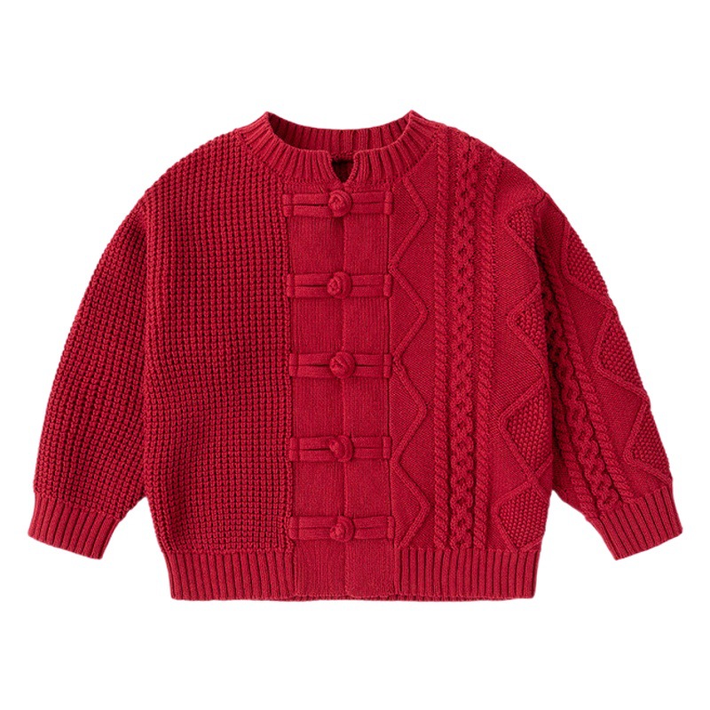 Suéter de invierno para bebé para niños nuevo traje Tang suéter de las Niñas Ropa de felicitación de Año Nuevo ropa de bebé ropa de niños para niños