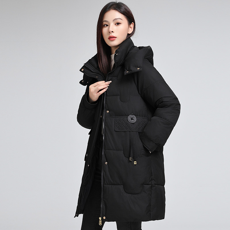 2025 新しい冬多用途韓国綿コートフード付きスリムスタイル綿コート綿ジャケット気質パンコート女性のジャケット|undefined