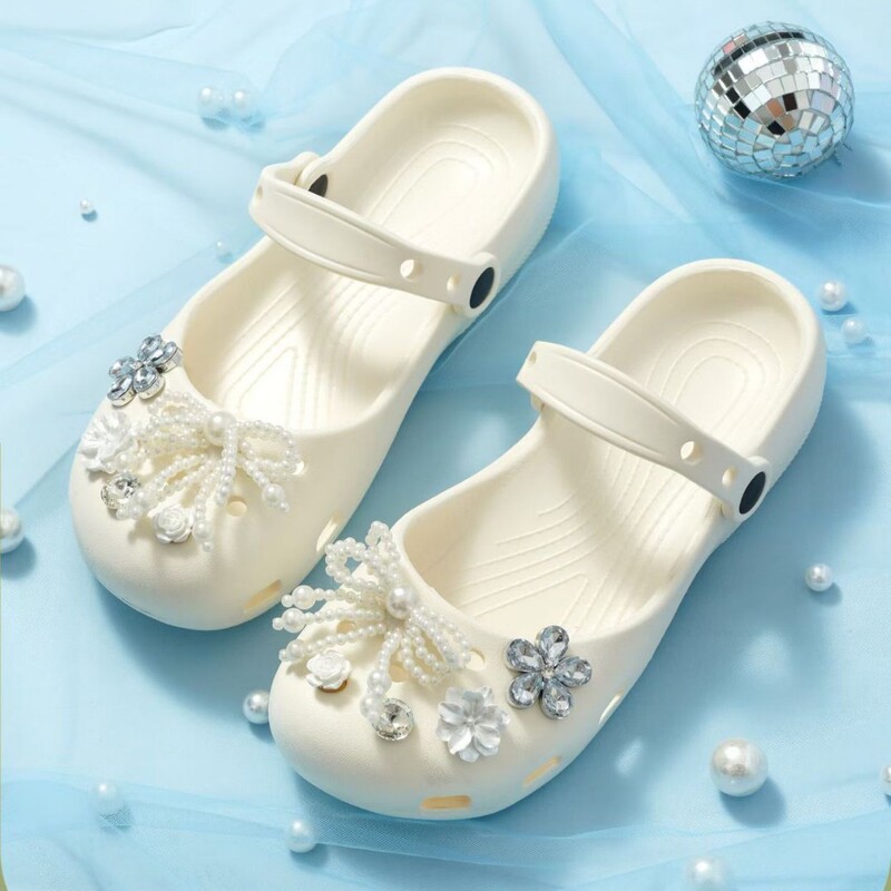 Ballet Clogs for Women, New Summer Style, Soft-Soled Mary Jane Sandals, Non-Slip, Wear-Resistant, Breathable, Lightweight, Closed-Toe Beach Shoes