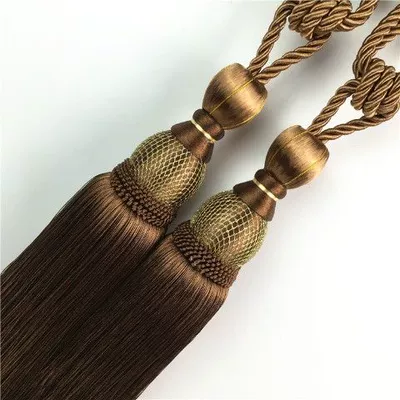 Trailer rope/net/strap — Tassel - pair-of-light-coffee-send-small-hook