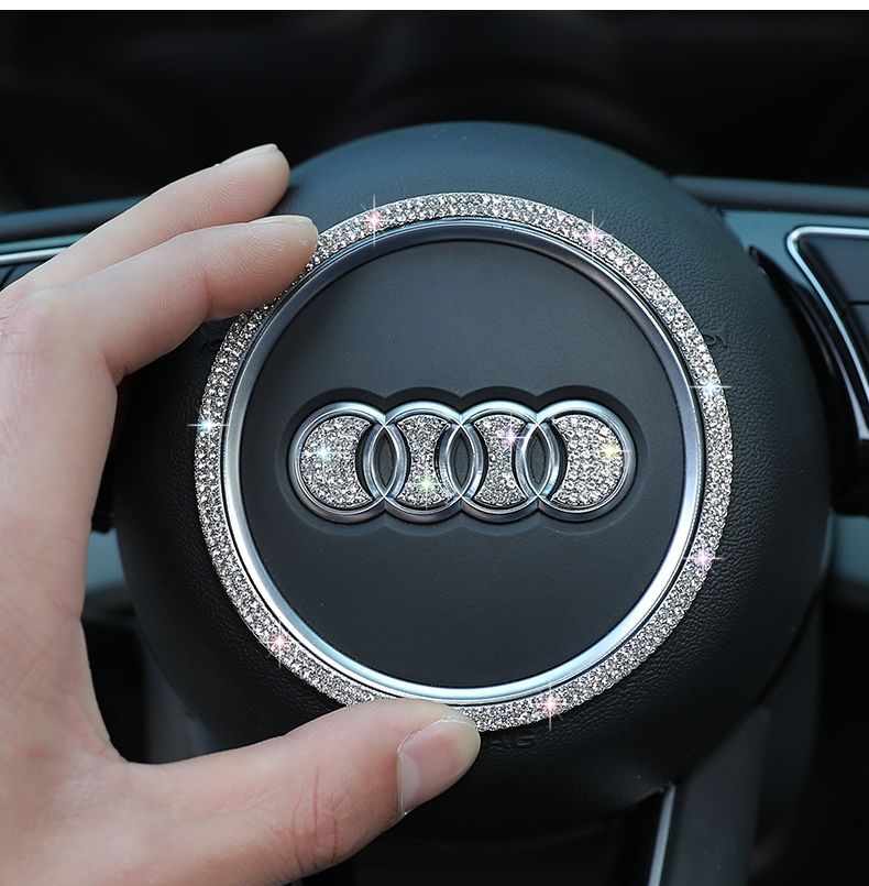 Suitable for Audi steering wheel labeling A3 Q5L TTS A5 A4 steering wheel logo decorative ring car logo interior sticker