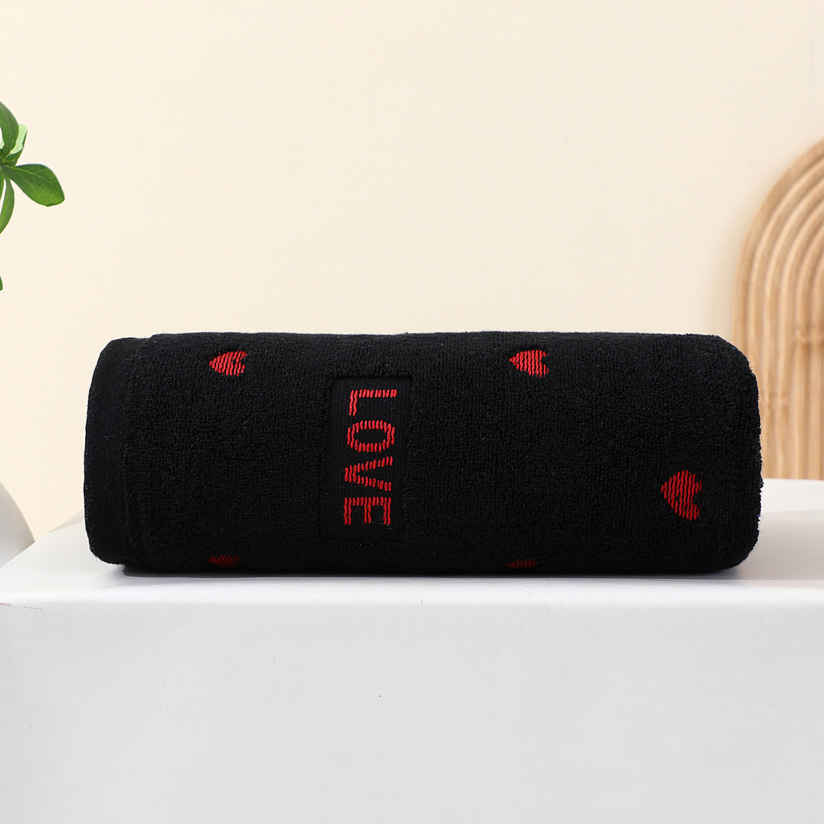 레드하트 목욕타월 50*100 [블랙]