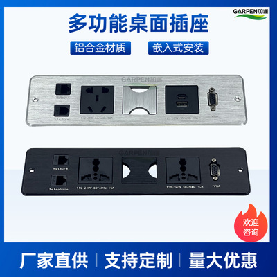 Разъем для экрана JiaFeng, интерфейс USB A + C, рок-пластина, остров, стол, отверстие для кабеля, ряд, настенная сетевая вилка, ряд разъемов HDMI
