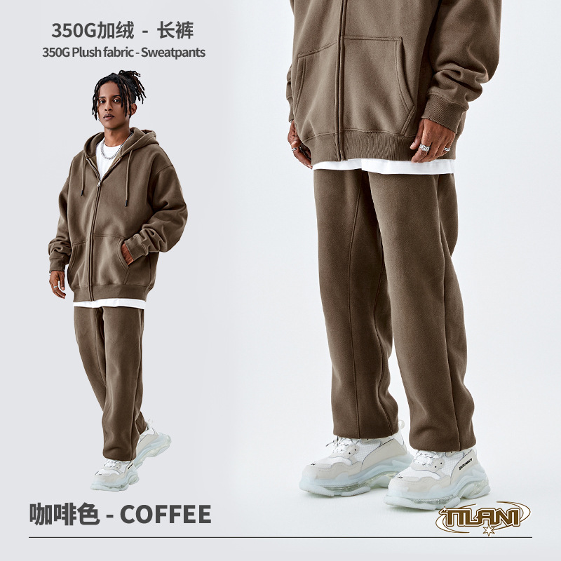 TILANI suéter de los hombres transfronteriza traje deportivo casual moda suéter de color sólido de los hombres y las mujeres simple cremallera Sudadera con capucha