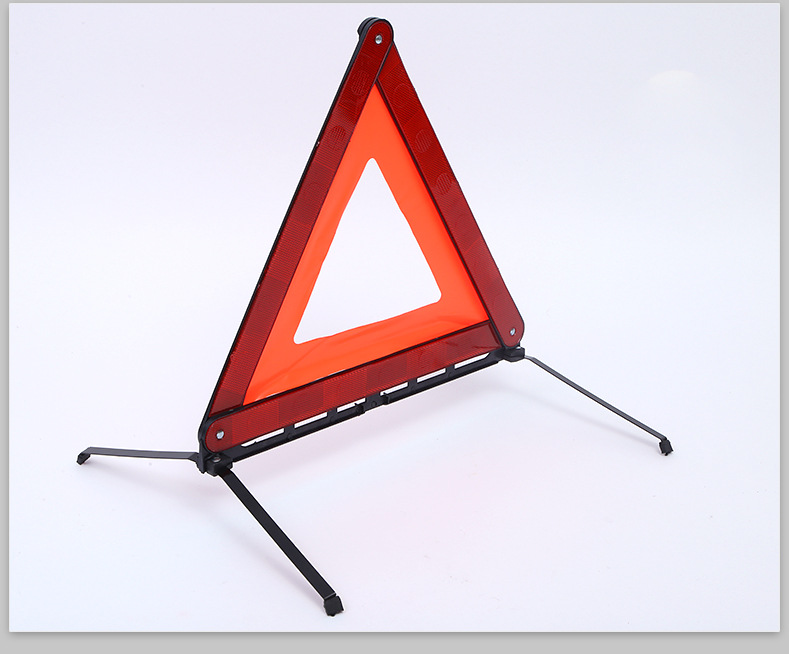 Car Triangular Warning Stand Foldable Car Triangular Warning Sign Vehicle Emergency Reflective Triangular Warning Sign