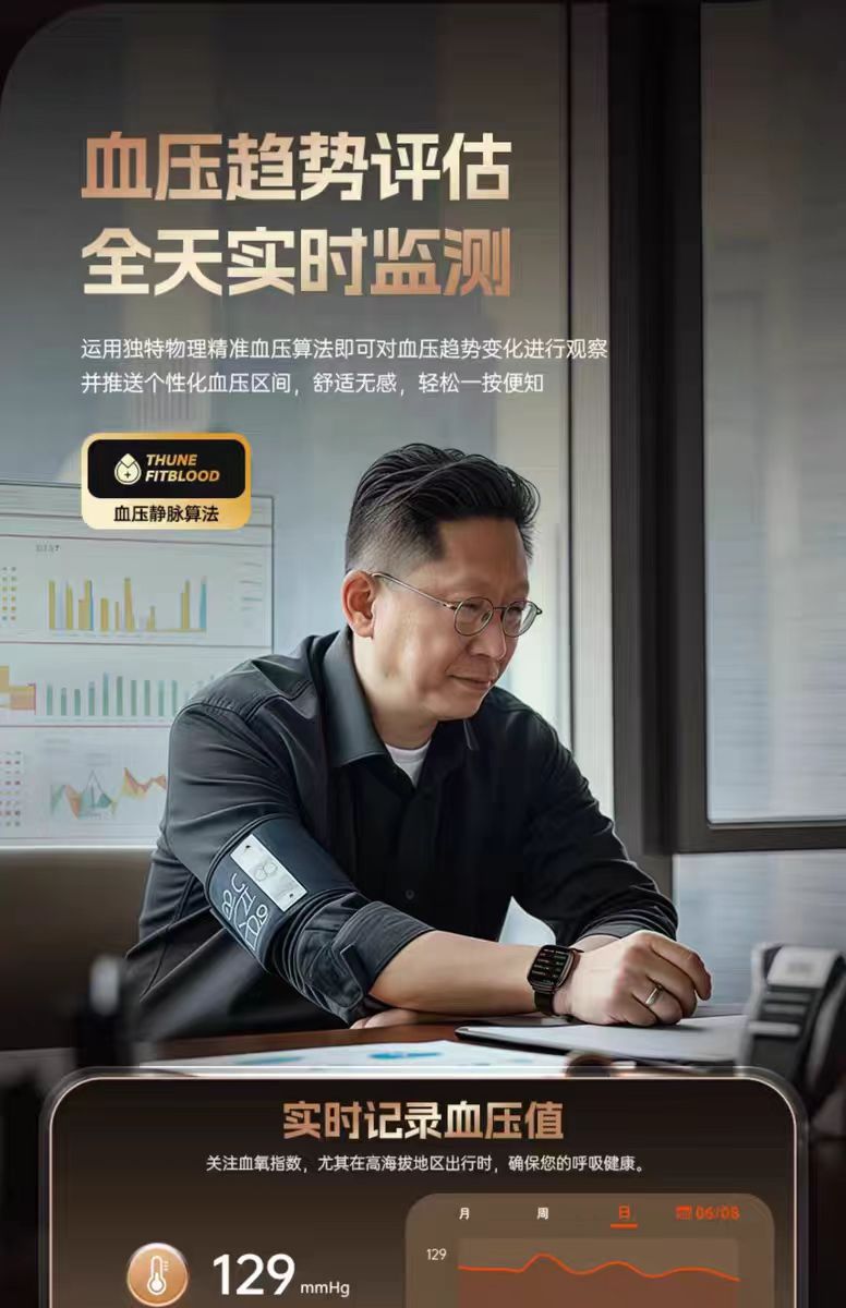 2025 New model blood sugar watch: Non-invasive blood sugar, uric acid, automatic blood pressure detection, health sleep monitoring smartwatch undefined
