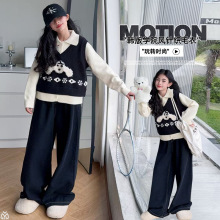 女童秋装套装2025新款洋气儿童装大童衬衫早秋小女孩超好看两件套