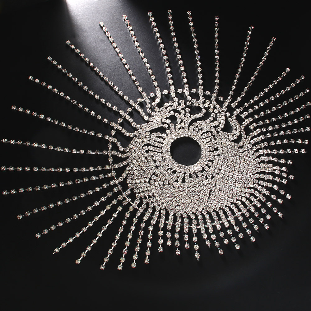 Elegant MAC051 Rhinestone Chain Tassel Headpiece from Mariam's Collection3