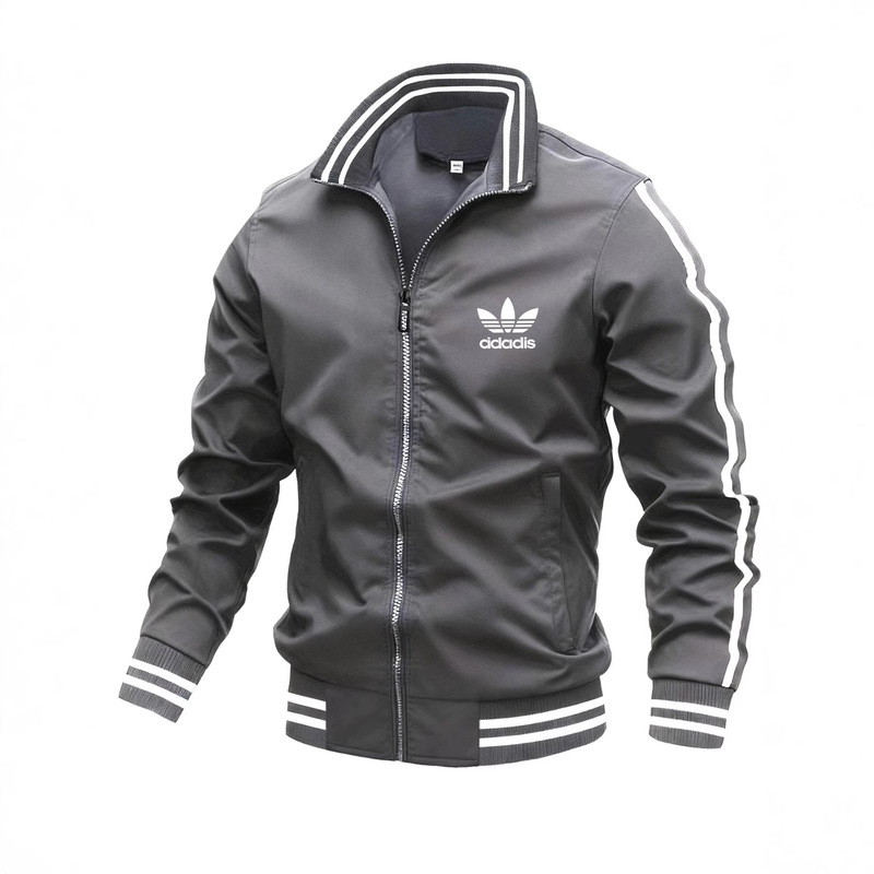 2026 Clover American-Style Popular Striped Men's Jacket Autumn and Winter New European and American Casual Trendy Thin Coat 2026 Clover American-Style Popular Striped Men's Jacket Autumn and Winter New European and American Casual Trendy Thin Coat