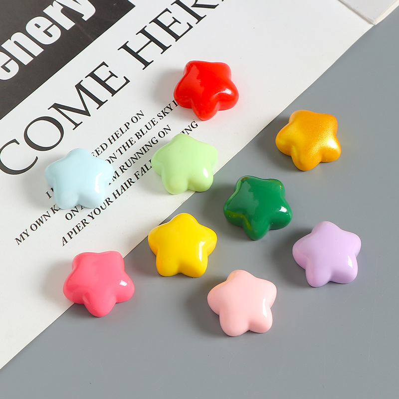 大きなぽっちゃり五芒星クリスマス樹脂アクセサリー DIY 帽子クリーム接着剤携帯電話ケース下駄素材|undefined