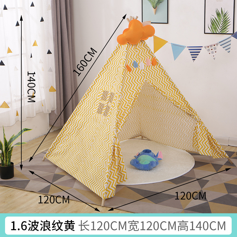 Accesorios de fotografía para niños Indio pequeña tienda de campaña casa de juegos interior Castillo princesa habitación tienda pintada a mano