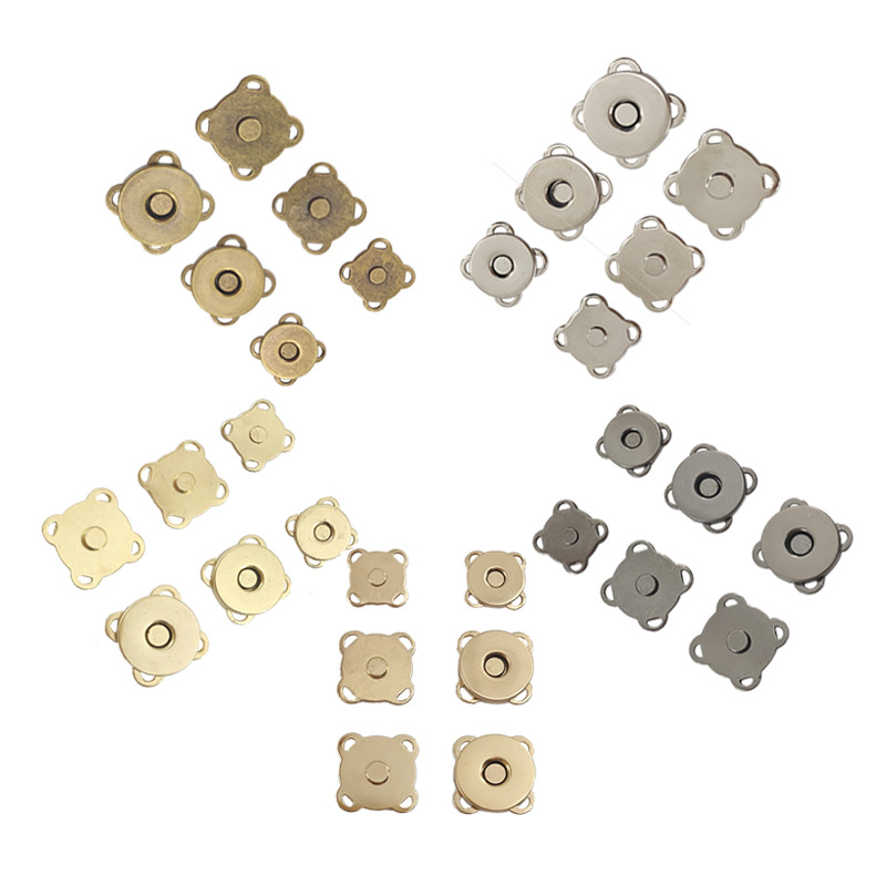 Hebilla magnética de hierro, diseño cosido invisible, tipo madre-hijo, 100 unidades, venta directa de fábrica