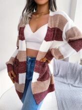 A 74461 Color Block Sweater ײɫ����ë�� �羳ŷ������ѷ