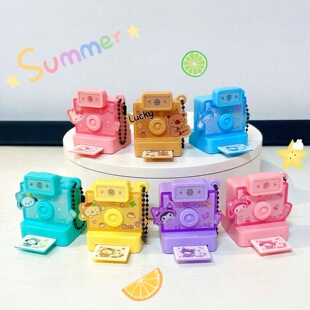 Cross-border diy cute fun creative poly pendant toy flash sound gift key chain cartoon bag pendant