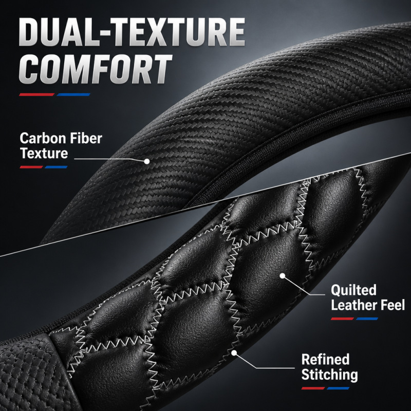 2026 New Model Car Steering Wheel Cover for Export, Cross-Border Suv, No Inner Ring, Popular Model, Universal for All Seasons