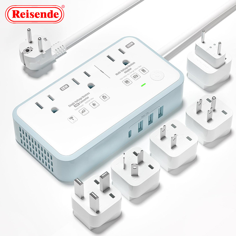 220V to 110V Travel Step-Down Conversion Plug, Travel Voltage Converter Socket