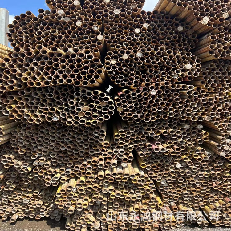 架子管焊管 二手钢管旧架子管工地周转材料大量低价现货批发1至6
