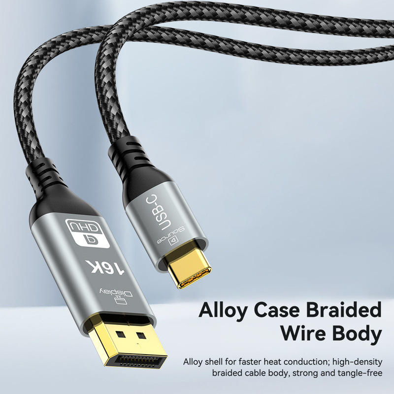 Cross-Border Preferred Type C to Dp16K60Hz Computer Notebook Hd Video Adapter Cable 4K240Hz Display